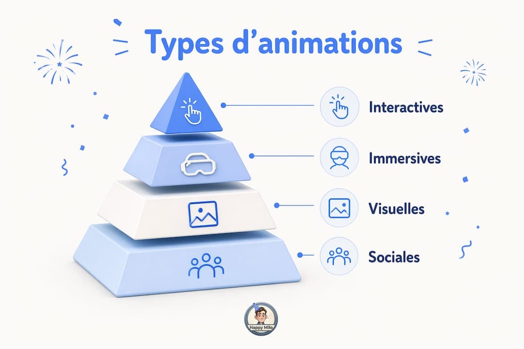 Image de couverture de l'article : Ajouter des animations à votre fête virtuelle : guide 2026