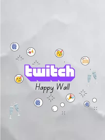 Happy Wall template preview Célèbre ta chaîne avec ton chat 🎮